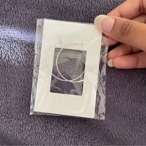 ✨HOST PICK✨  Oak + Fort Silver Thin Hoop Earrings (BNWT)